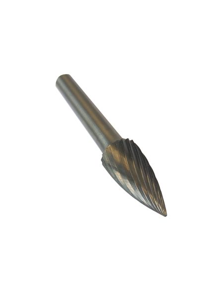 Борфреза твердосплавная тип G (сфероконическая с заостренным концом), 16.0 мм, хвостовик 8мм одинарная насечка